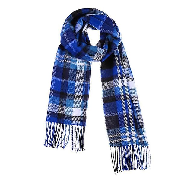 Varm rutete dame vinter skjerf og skjerf unisex svart og grå