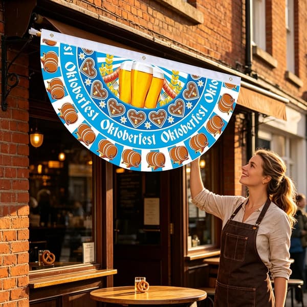 vimpel 90 X 48 cm Oktoberfest dobbeltsydd dekorativ C - C