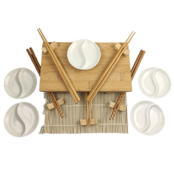 Sushi Serving Kit - Smaller Easy Five Guests + Ying/Yang Vit 906