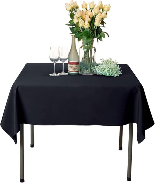 Firkantet duk, varmebestandig vaskbar dekorativ duk til spisebord, elegant rektangulær duk til buffeter og bryllup