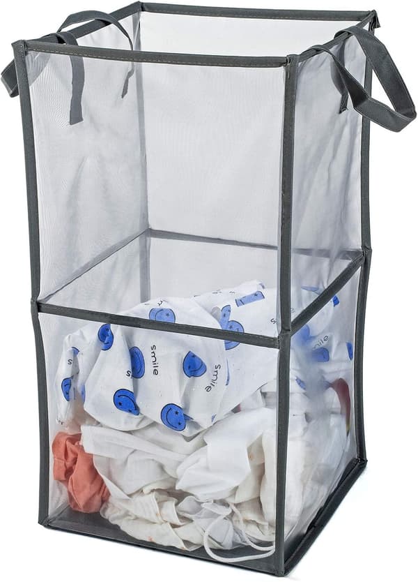 Laundry Hamper with Handles, Portable and Foldable Laundry Basket