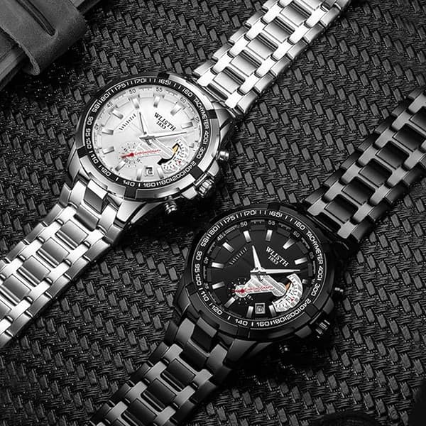 Herreur 47mm Klassisk Design Rustfrit Stål Med Gaveæske Sølvfarve