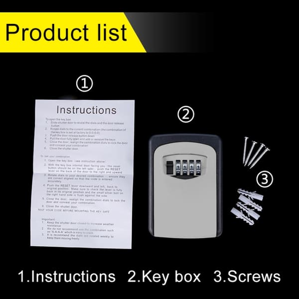 Key Cabinet with Code Lock in Durable Aluminum and Zinc Alloy