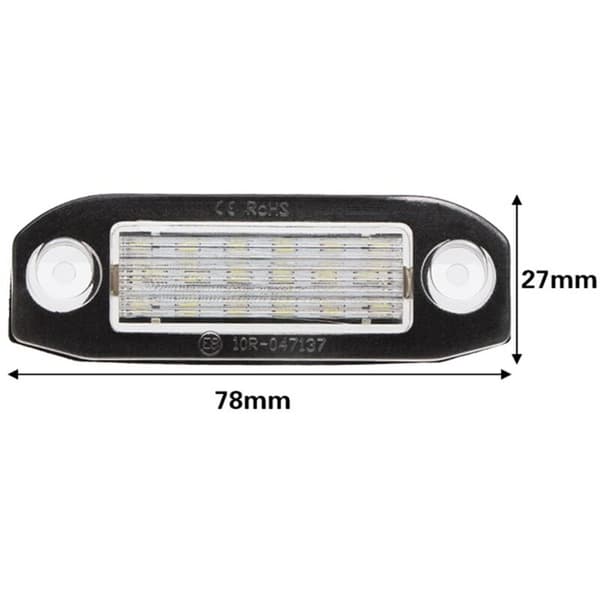 2 stk. LED-nummerpladelys til bil Canbus Super til S80 XC90 S40 XC60 S60 C70 V50 XC70 V70 Hvid