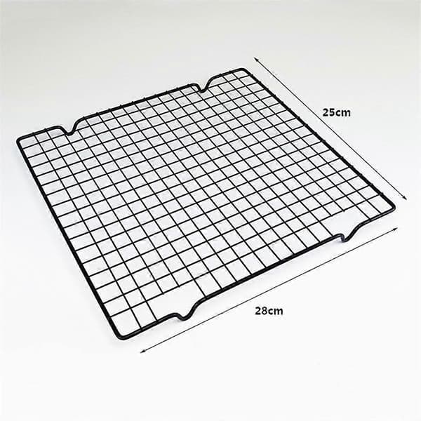 3 Pcs Cake Cooling Rack, Black Carbon Steel Bread Drying Net, Baking Tools, Non-stick Cooling Net, Baking Sheet, Mesh Rack B
