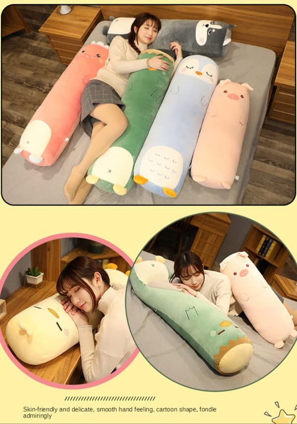 Long Plush Pillow Cute Cartoon Stuffed Animal Soft Long Throw DXGHC