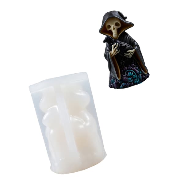 DIY Gothic Silicone Mold Set With Skulls Ghosts Crows Candle Art