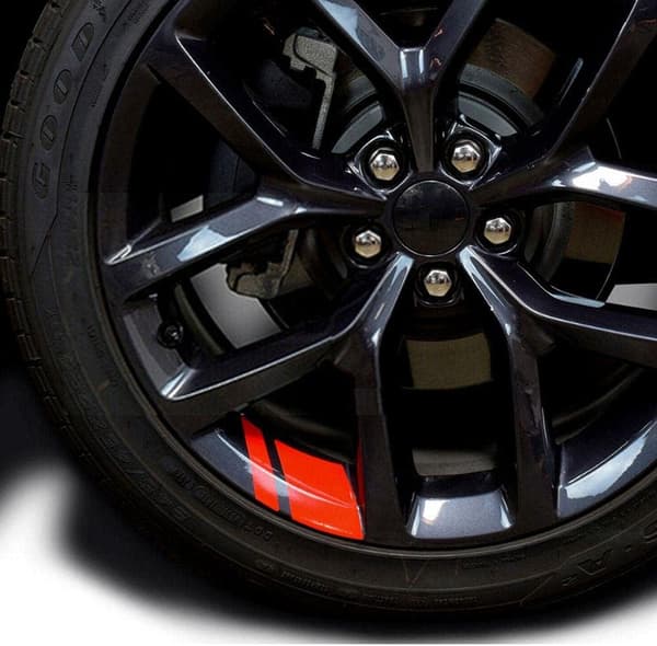 Hash Stripe Wheel Decals for 18-21 Inch Wheels, 6 pcs Reflective