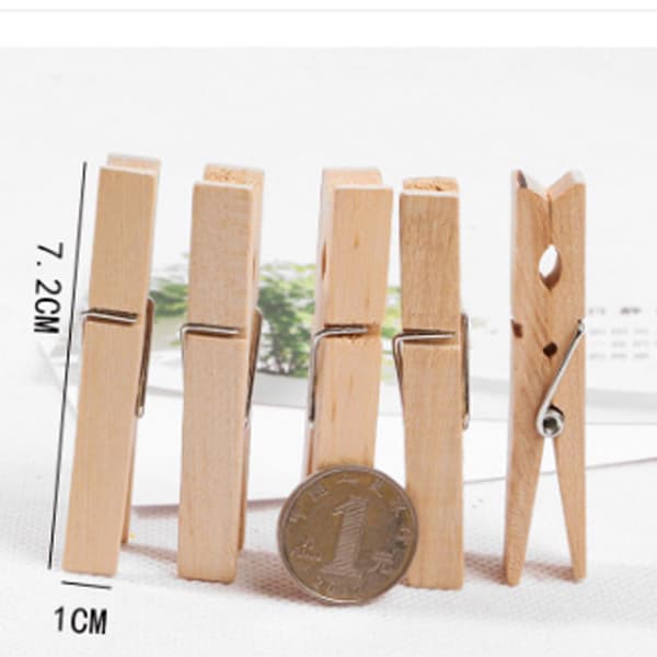 50 stk treklemmer for daglige bilder, snacks, menyer 7,2*