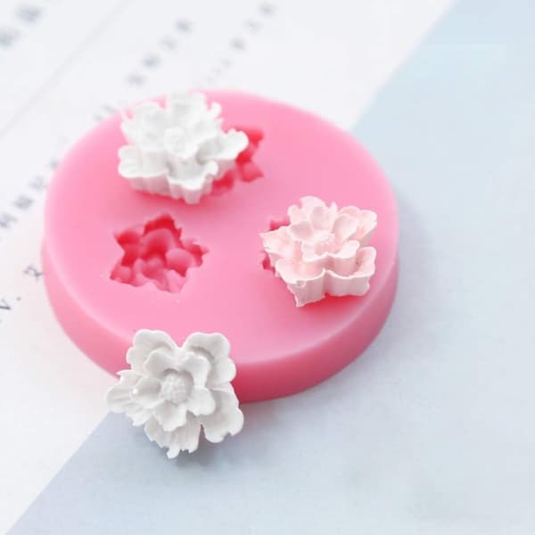 6 stk Silikoneforme til Kager 3D Blomster Dekoration Blomster