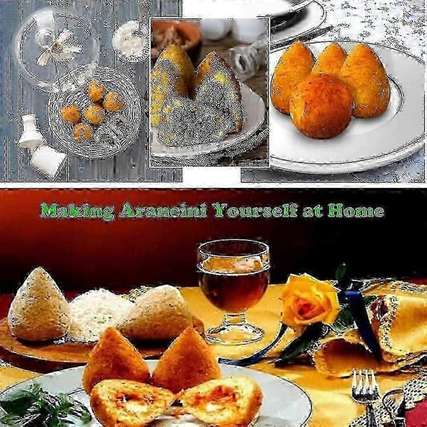 Arancini Maker Form, DIY Risbolleform, Multifunksjonell Risbollemaskin Shake, Hjemmelaget Fylt Kjøttbolle Tw
