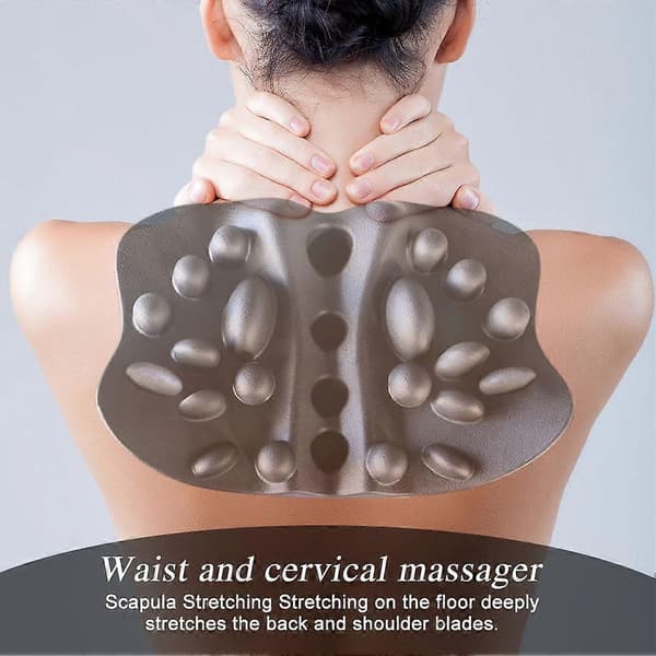 Polyurethane PU Self-Tying Leather Massage Lumbar Pillow Traction Massager