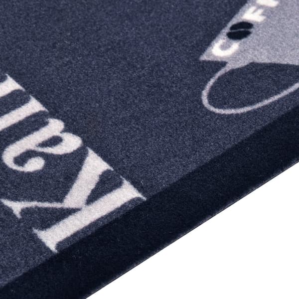 vidaXL Kjøkkenmatte maskinvaskbar kaffe blå 45x150 cm Blå blue
