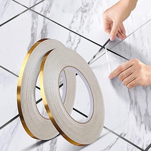 Self-adhesive Gold Flat Stickers, 2 Rolls (0.5 cm x 50 m), Waterproof