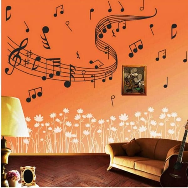 Removable Music Note Wall Decal - Bedroom Decoration