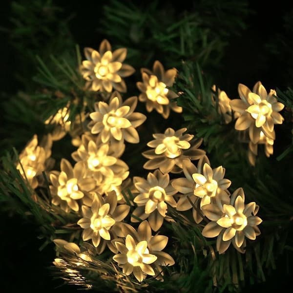 String light battery operated 6m 40 LED Lotus Fairy lamp, 8 modes