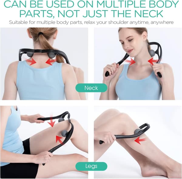 Nackmassager Shiatsu Djupvävnad Dubbla Triggerpunkter Axlar