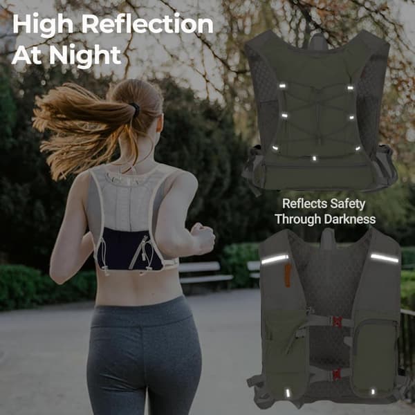 Hydration Pack / Running Vest with Reflective Design – Lightweight & Comfortable for Running, Hiking, Cycling, Marathon
