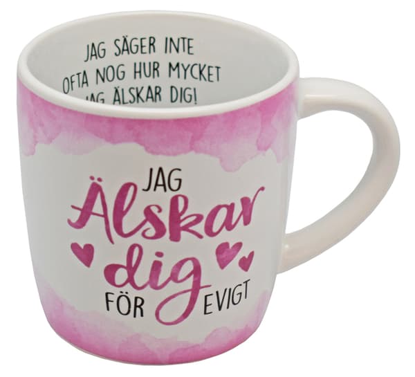 Krus \"Jeg elsker dig\" Vit white