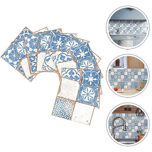Decorative Removable Tile Stickers for Kitchen and Bathroom 15x15cm Easy to Clean 30pcs A