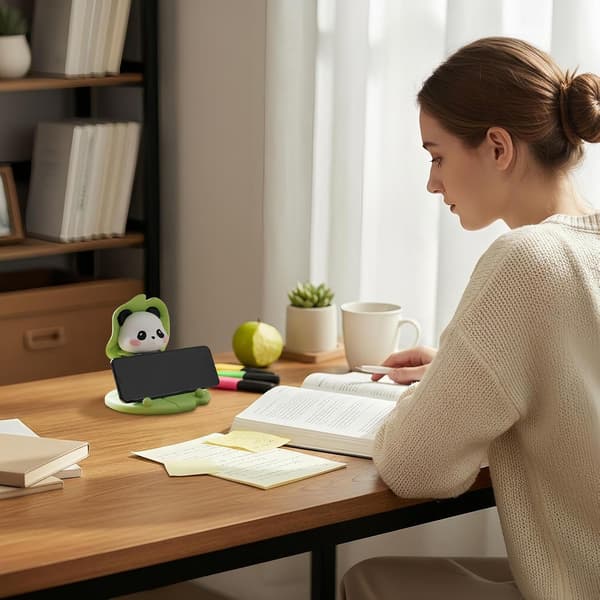 Bordtelefonholder små pandafigurer i harpiks B - B
