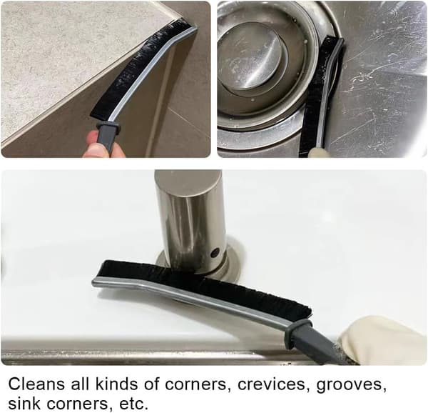 6-pack Grout Cleaning Brushes, Multi-functional Grout Brush for Tile Grout, Window Frames and Tight Spaces, Black and White