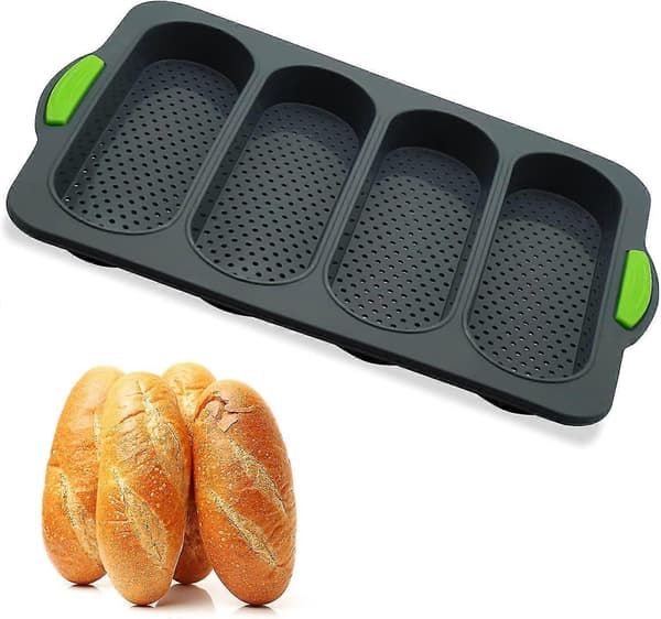 Brødform for baking, Silikon 4-roms Baguetteform