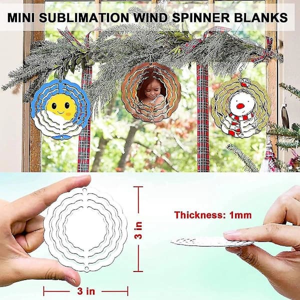 Pakke 3 Tommer Sublimeringsspinneremner 3d Ed Kinetic Spinner Trim Til Gårde En