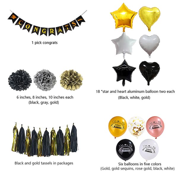 Eksamensfestdekorasjoner Eksamensfestballongsett G