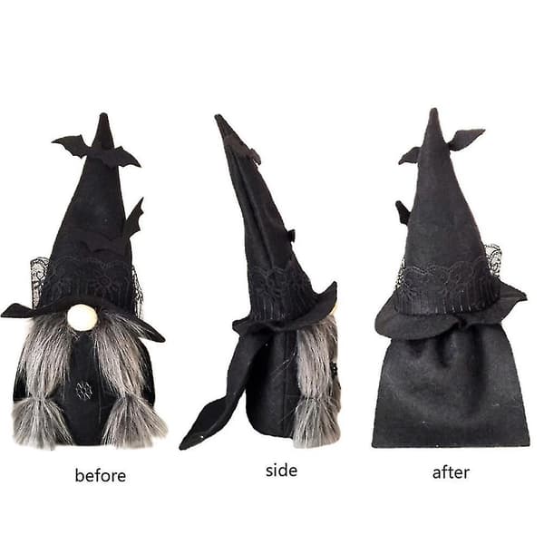 Halloween Gnome Dukker Sæt 3 Stk. Ansigtsløs Indretning til Pejs Vindue Julegave