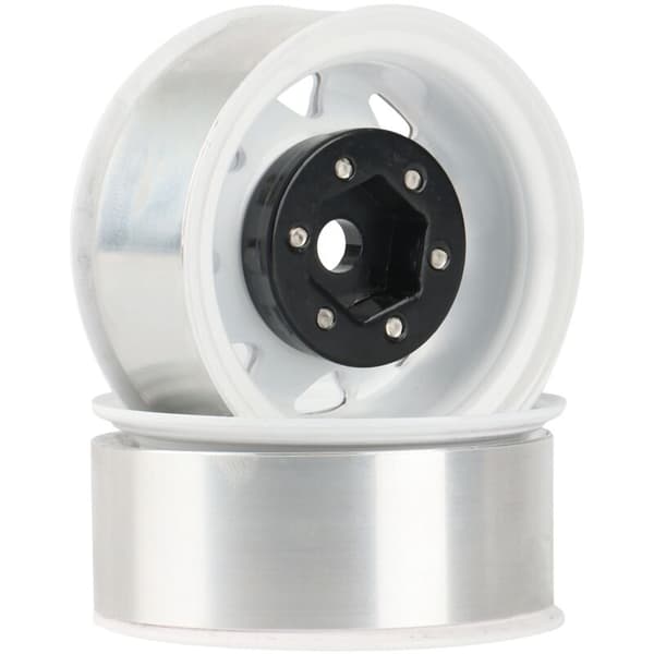 4 st 1,55 Beadlock Metallfälg Nav för 1/10 RC Bil Axial Jr 90069 D90 CC01 LC70 , 1