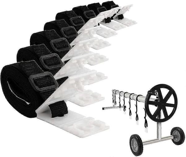 Rullfäste för ovanmarkspool, 8-pack Solar Cover Reel Attachment Kit för pool, teleskopisk poolrulle