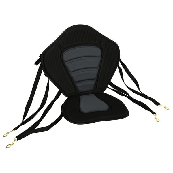 Kayak seat with backrest for SUP board, adjustable straps, black