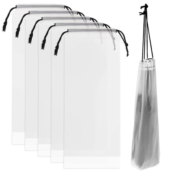 6-pack Waterproof Umbrella Bags - Drawstring Wet Umbrella Covers for Travel