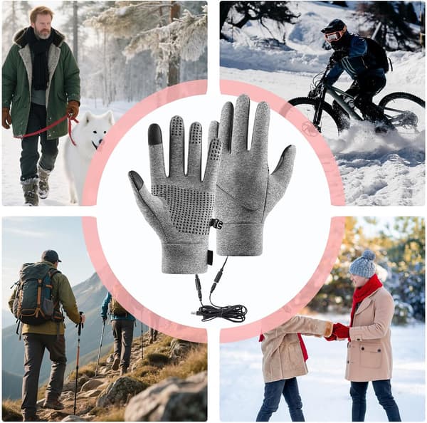 Generiske vindtette hansker, vanntette, varmende grå XL grau XL