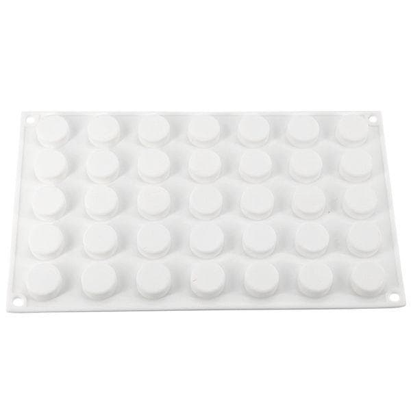 Små Runde 35 stk. Silikoneform | Mousseform Pralinform Vit white