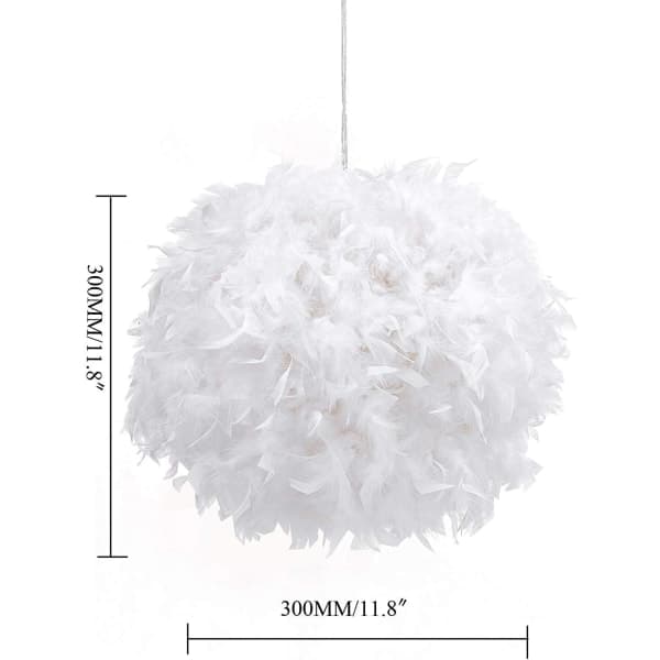 Letvægts lampeskærm til loftslampe, fluffy lampeskærm