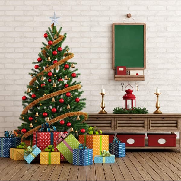 3-pack 10 cm Glitter Mini Star Christmas Tree Topper for Small Christmas Tree Decorations, Gold Silver and Red