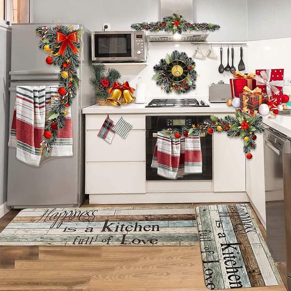 [2F]Federra Kitchen Mat (2 Pieces) S Kitchen Mat Washable Cushion Comfortable Kitchen Mat Set C