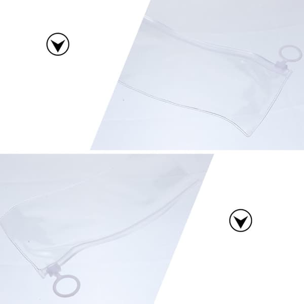 bärbart pennfodral med dragkedja PVC transparent 30 st förpackning -