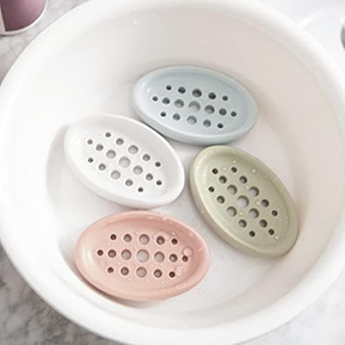 11,4x7,5x1,7CM Flexible Silicone Soap Dish for Bathroom