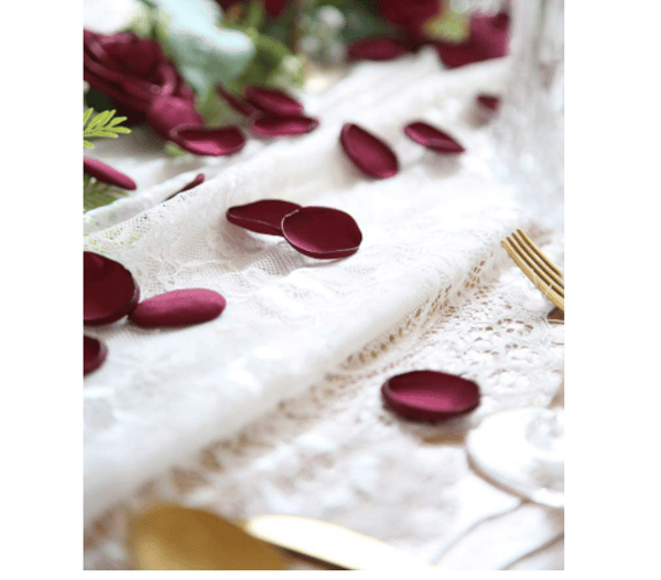 200 stk kunstige silkeorganza roseblader bryllupsbelysning