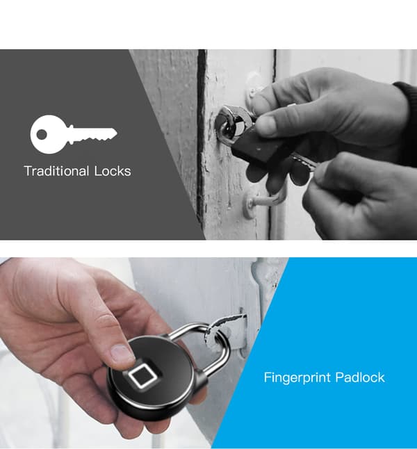 P22+ Tuya smart padlock with fingerprint reader