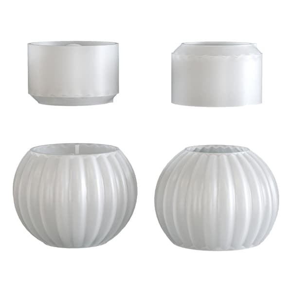 Stribet urdesign silikoneform let at frigive opbevaringsbeholderforme