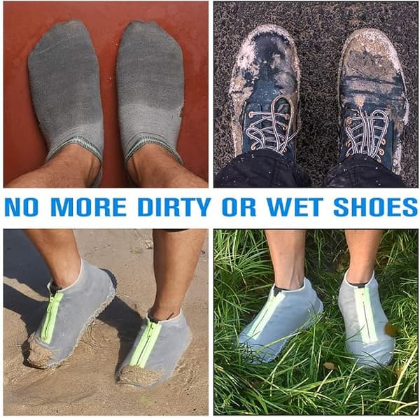 Waterproof Shoe Covers, Reusable Foldable Non-slip Rain Shoes DXGHC