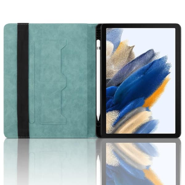 Samsung Galaxy Tab A9+ / A11+ Etui i Rhombus Prægning Grøn Grön