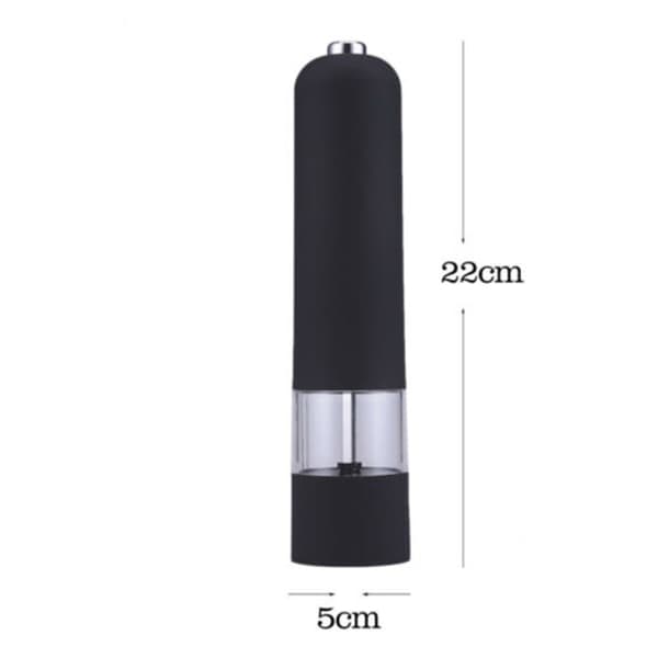 Automatic Salt & Pepper Grinder Electric Herb Pepper Spice Grinder Svart black