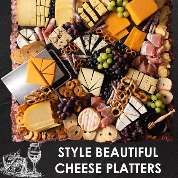 Cheese Slicer with Grated Cheese - Adjustable Cheese Cutting Board with 4 Spare Wires for Clear Cutting