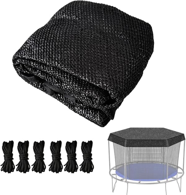 Parasoll Trampolin, regnbeskyttelse, robust svart M Schwarz M