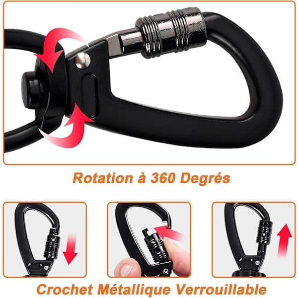 Dog Leash, Long Leash with Padded Handle, Suitable for Small, Medium, and Large Dogs.